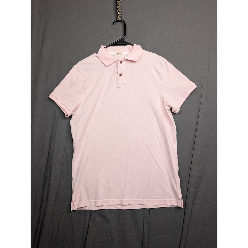 Hollister Pink Short Sleeve Men's Polo Shirt Stretch Size‎ L